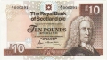 Royal Bank Of Scotland Plc Higher Values 10 Pounds, 25. 3.1987